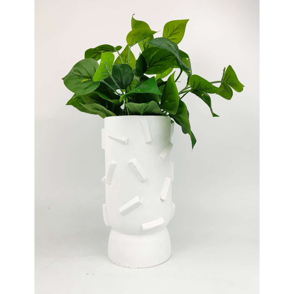 Urban Felix 26cm Concrete Flower/Plant Vase Home Decor Display Pot Large WHT (2 Pack) — image 4