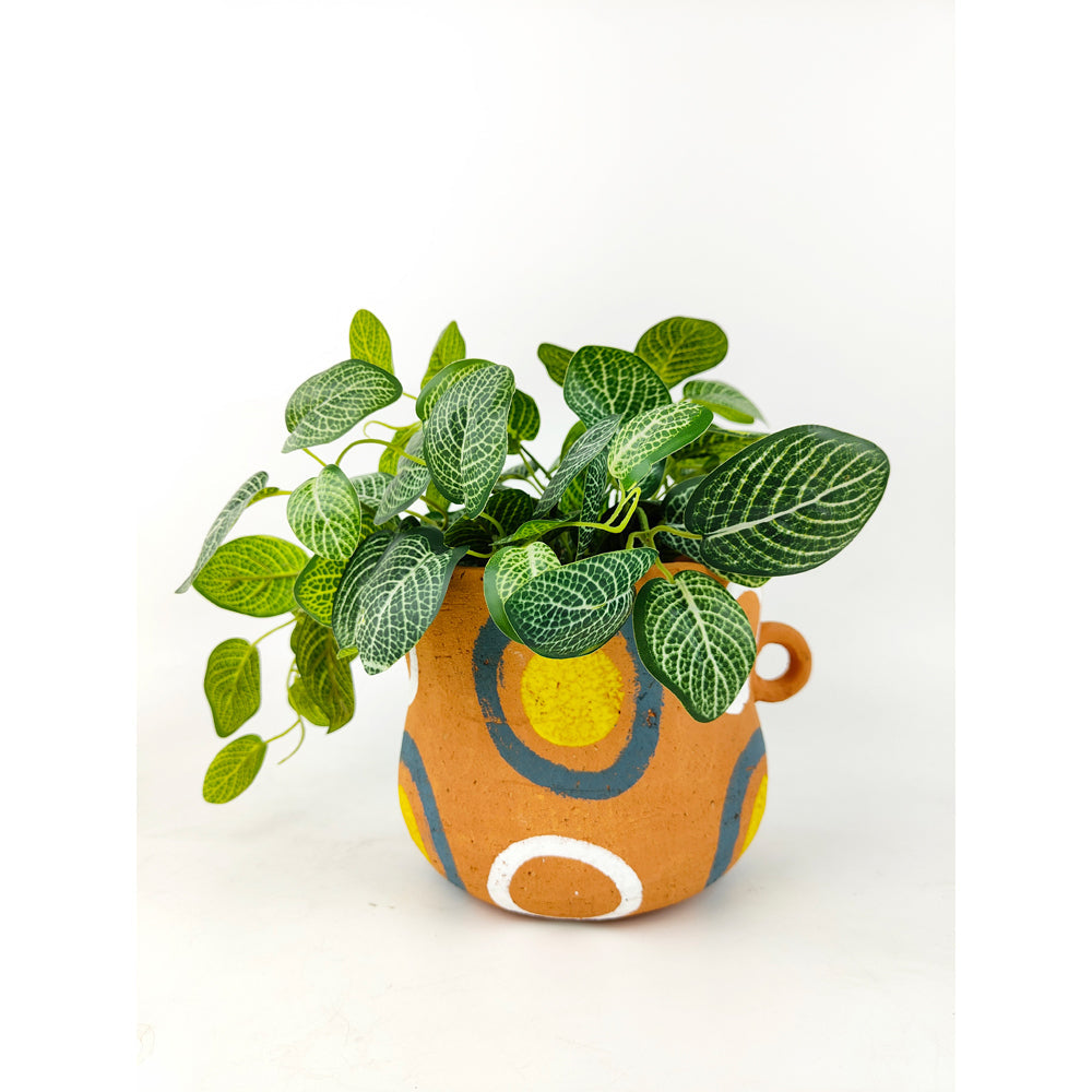 Urban Maliah Concrete Circle 16cm Planter Pot Medium - Terracotta (2 Pack) — image 2