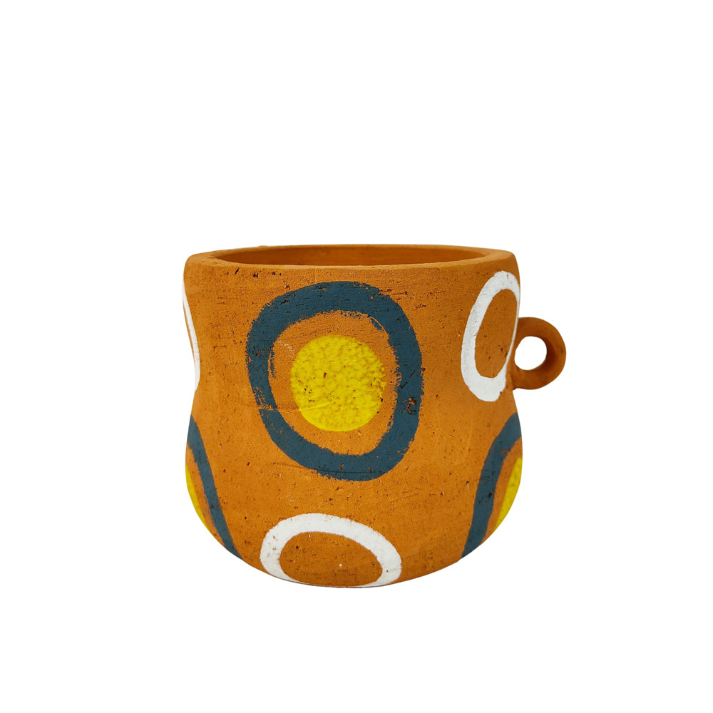 Urban Maliah Concrete Circle Planter Flower/Plant Pot Decor Med Terracotta — 16cm Medium