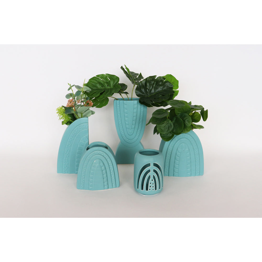 Urban Addie Rainbow Ceramic Plant/Flower Vase Home Display Pot Ocean — image 2