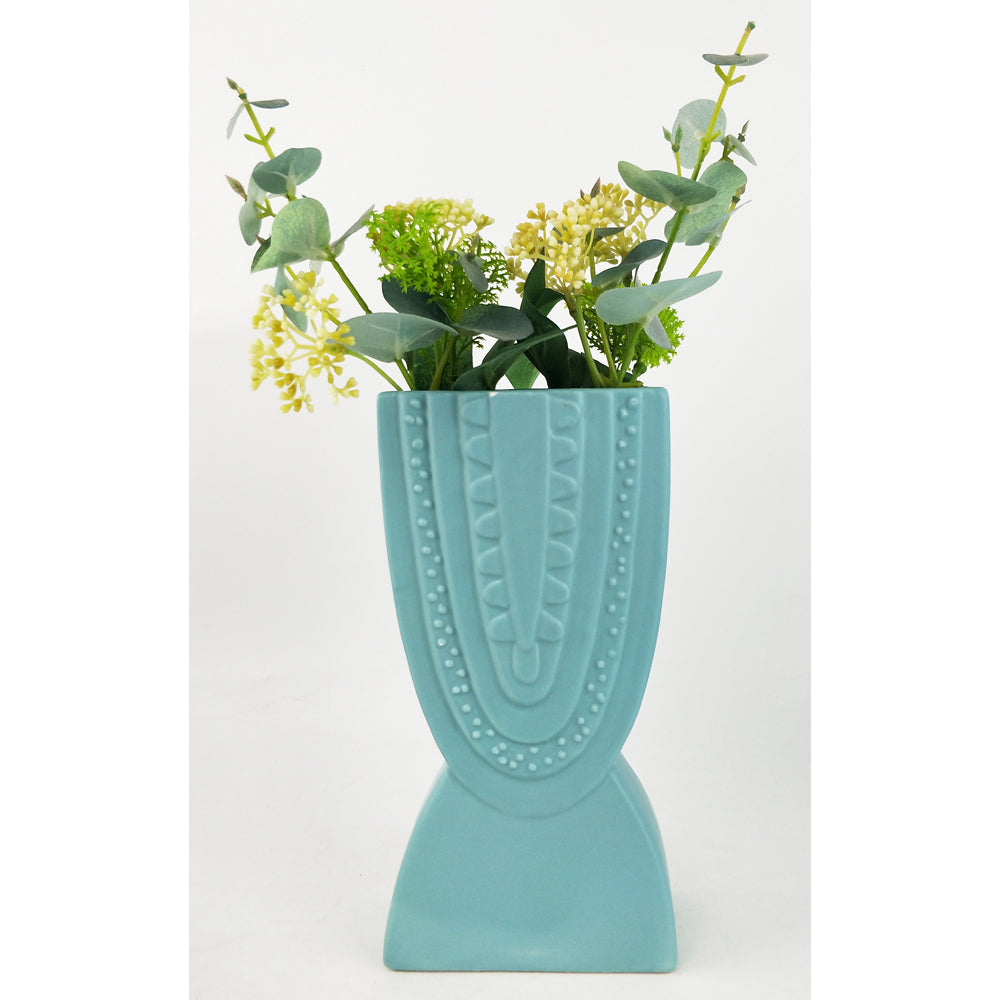 Urban Addie Rainbow 22cm Ceramic Plant/Flower Vase Medium - Ocean (2 Pack)