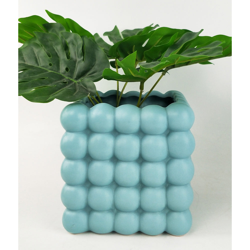 Urban Addie Bubble 13cm Ceramic Planter Pot Small - Ocean (2 Pack) — image 2