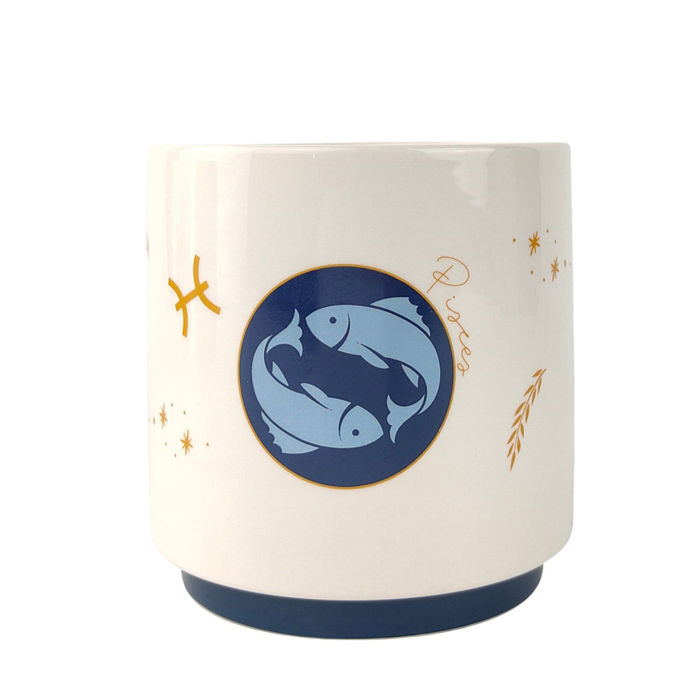 Urban Pisces Zodiac 13cm Ceramic Planter Flower/Plant Pot Home Decor Sml Blue (2 Pack) — image 2