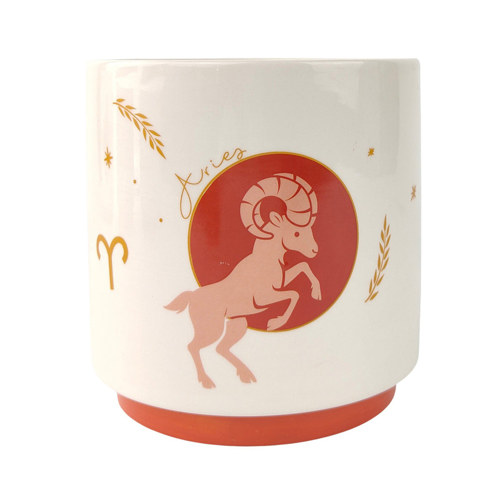 Urban Aries Zodiac 13cm Ceramic Planter Flower/Plant Pot Home Decor Small Pink