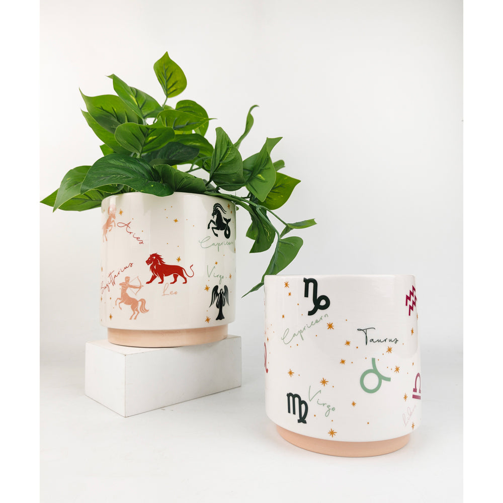 Urban Zodiac 13cm Ceramic Planter Colourful Flower/Plant Pot Desk Decor Small — image 2
