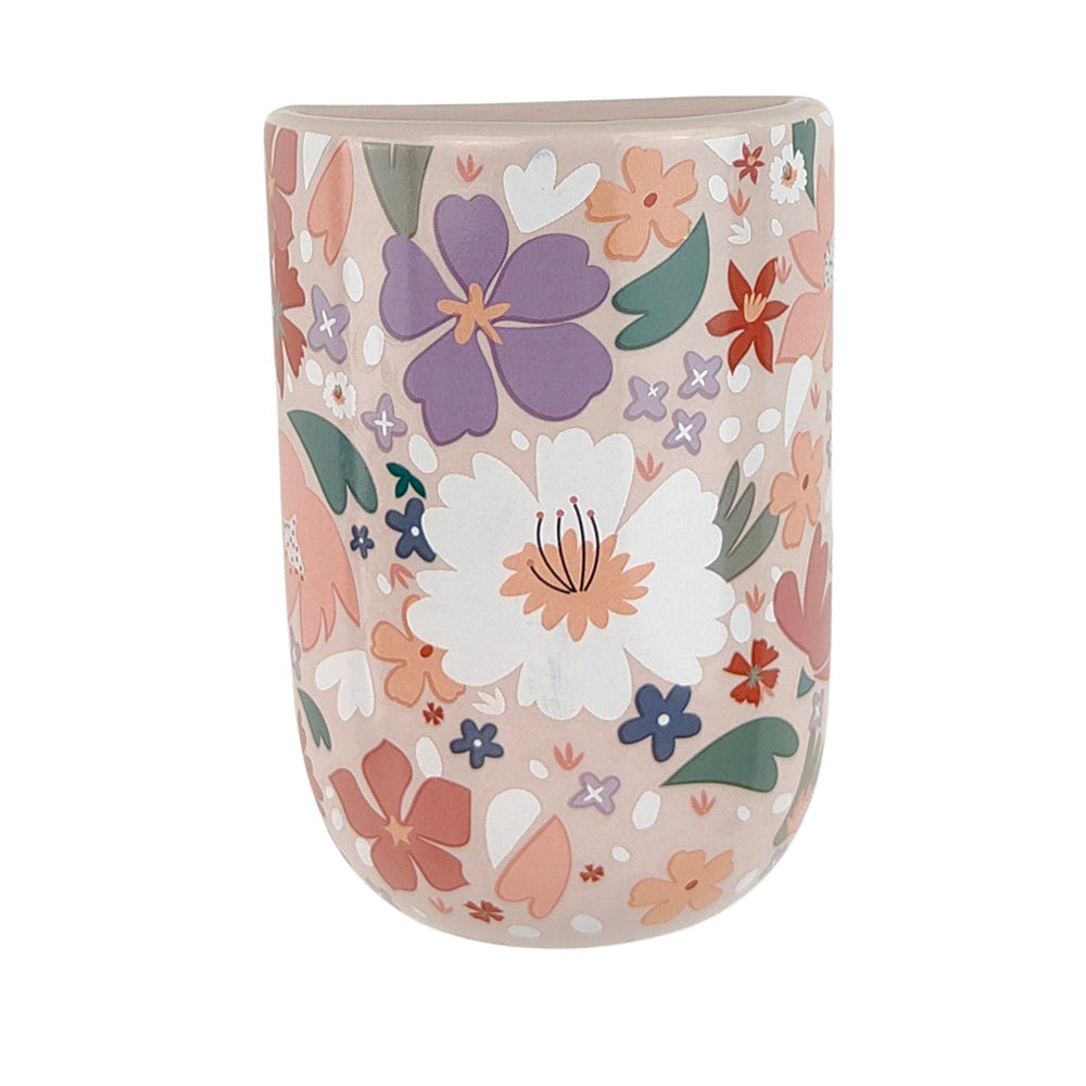 Urban Mae 10cm Ceramic Floral Magnet Planter Colourful Flower/Plant Pot Decor