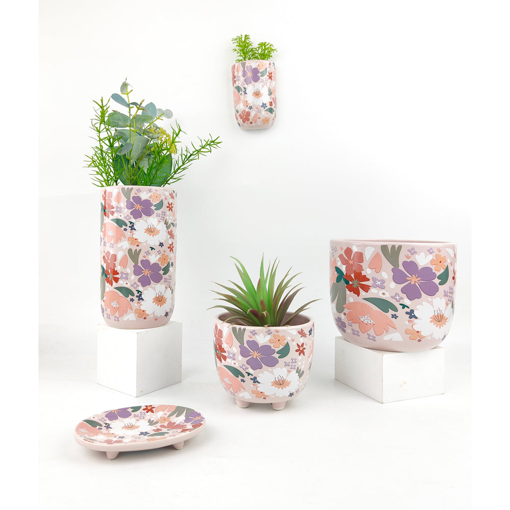 Urban Mae 10cm Ceramic Floral Magnet Planter Colourful Flower/Plant Pot Decor — image 2