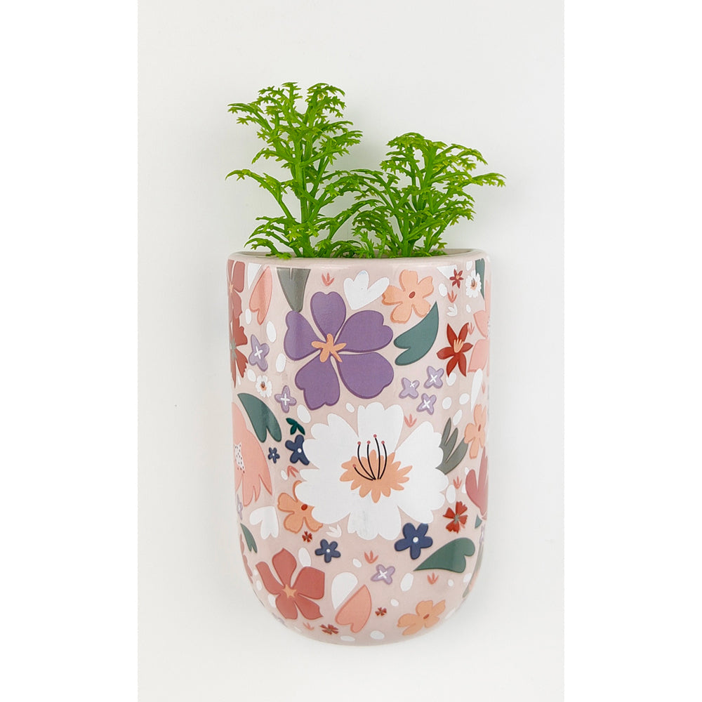 Urban Mae 10cm Ceramic Floral Magnet Planter Colourful Flower/Plant Pot Decor — image 3