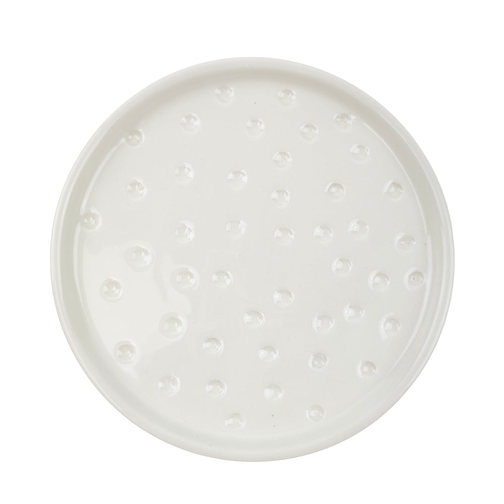 Urban 14cm Spotted Ceramic Saucer Home/Garden Plant Pot Drip Plate Small WHT (4 Pack) — image 2