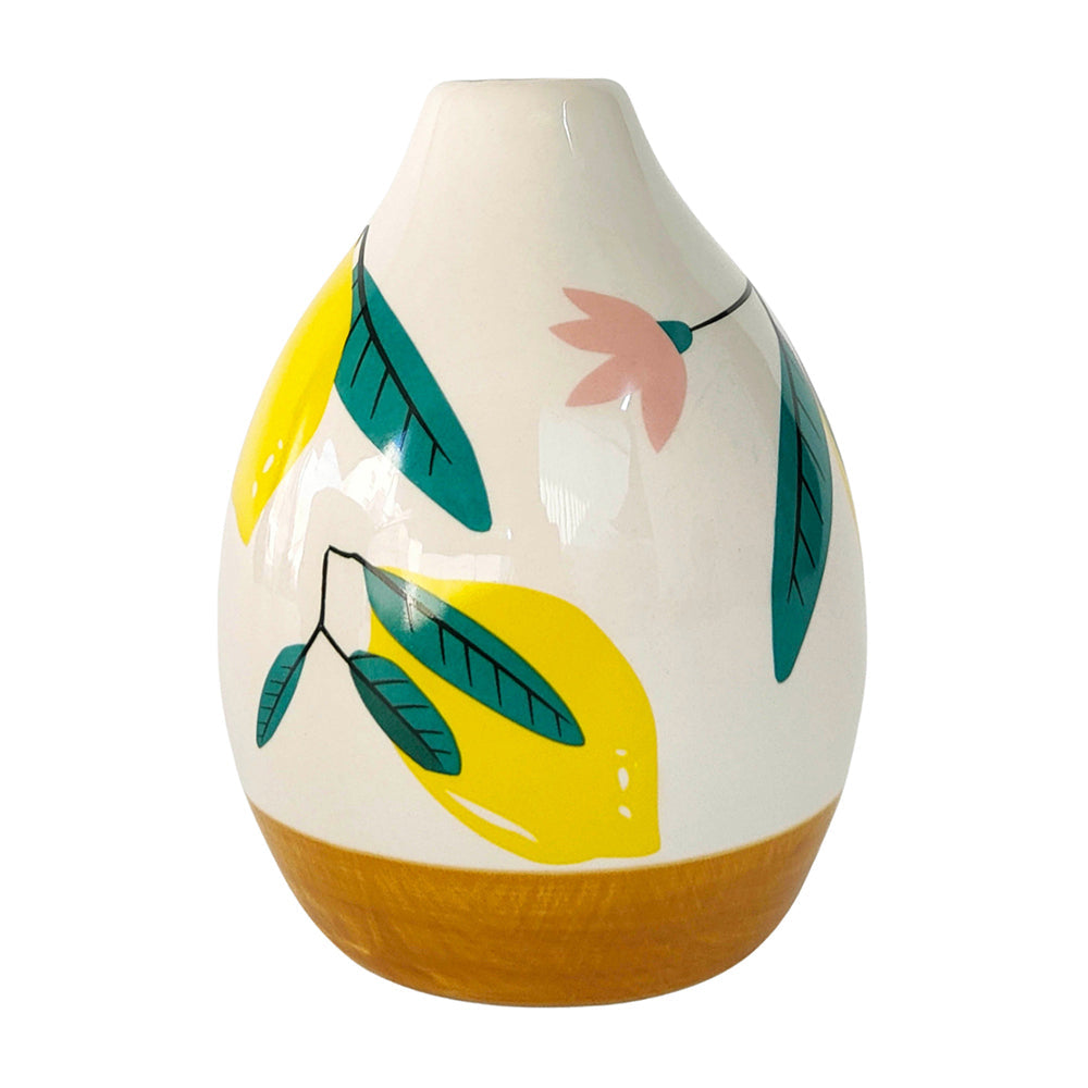 Urban Evergreen 13cm Ceramic Vase Decor - Green/Yellow (2 Pack) — image 2