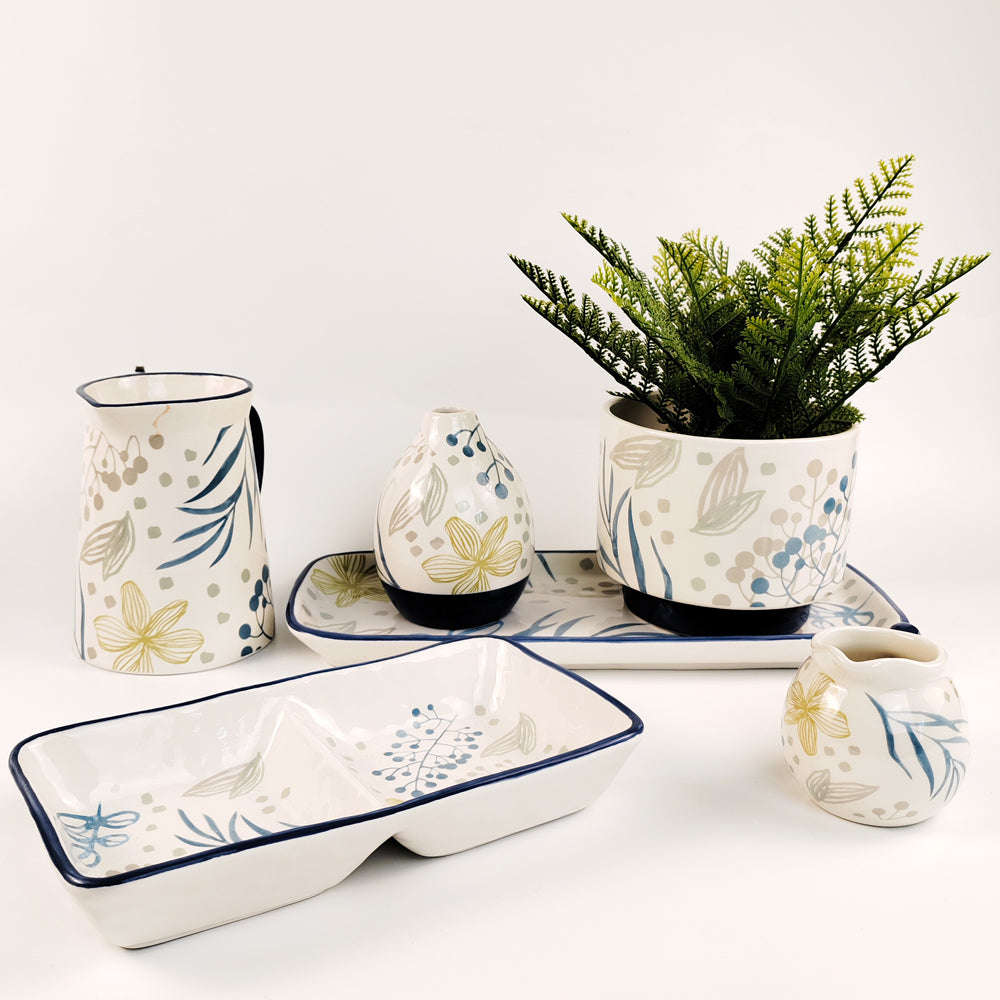 Urban Summer Solstice 16cm Ceramic Mini Jug/Utensil Holder Home/Kitchen Blue — image 2