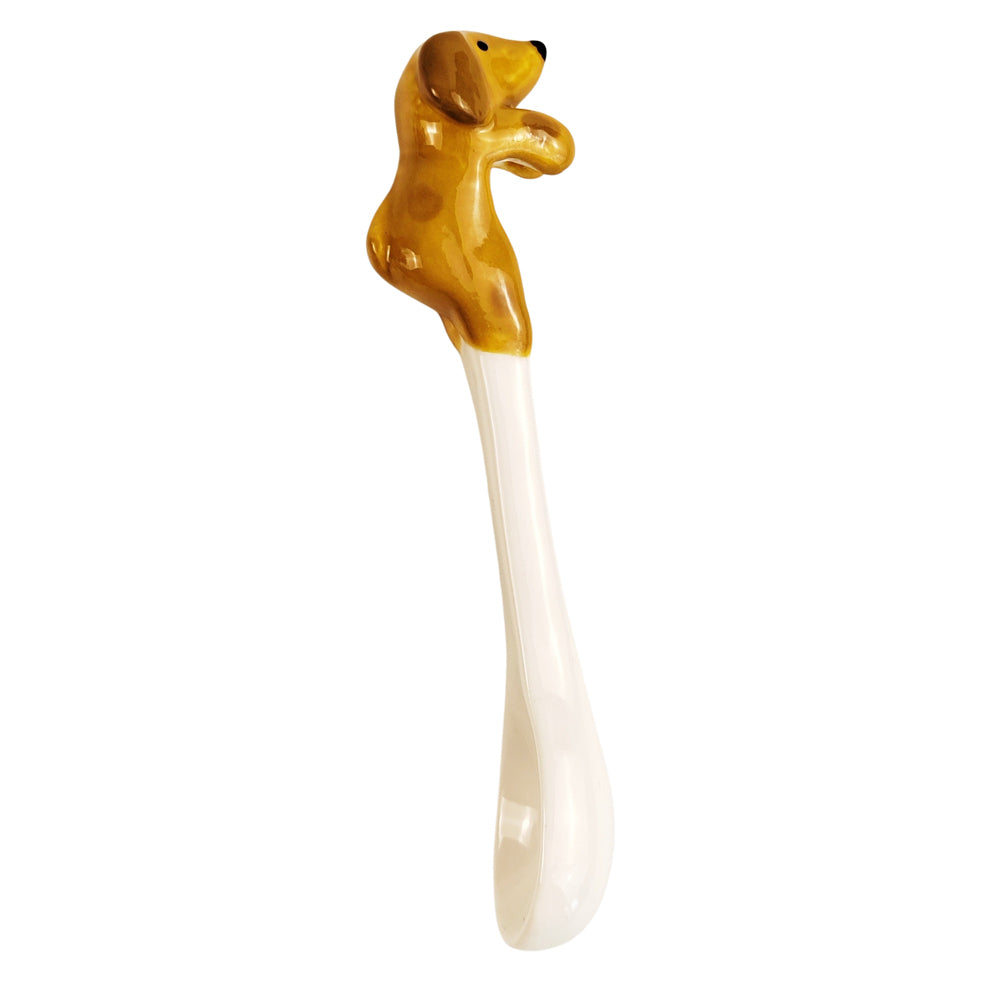 Urban 12cm Dog Ceramic Hanging Spoon Animal Stirrer For Coffee Cup/Mug Caramel