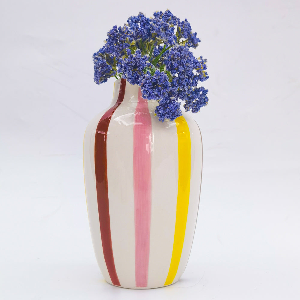Urban Halycon Flower Vase Ceramic Pink Red 20cm Decorative Shelf Home Decor — image 2