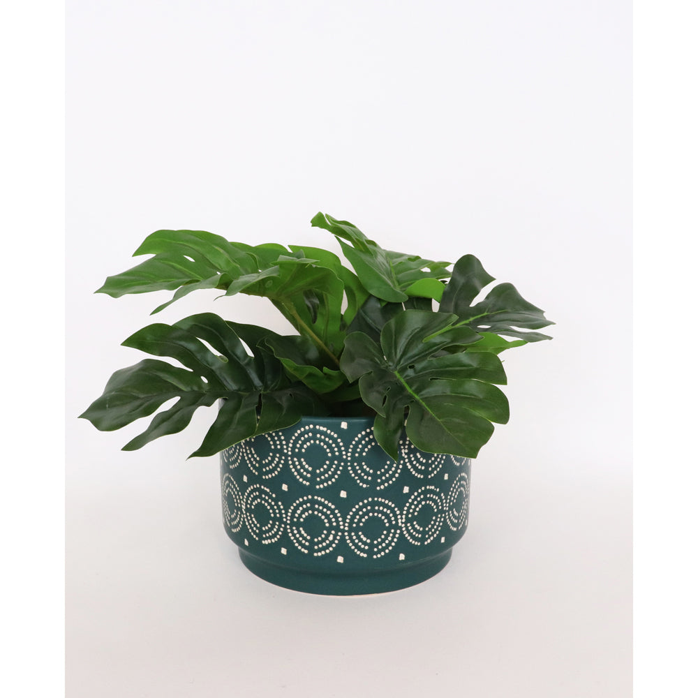 Urban Laurie 19cm Ceramic Planter Flower/Plant Pot Large Home Desk Decor Blue — image 2