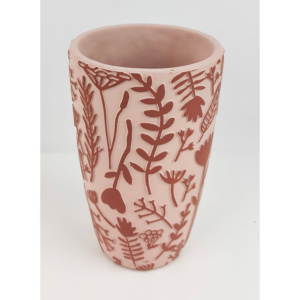 Urban Alex Floral 21cm Ceramic Plant/Flower Vase Home Display Pot Large Pink/Red — image 4