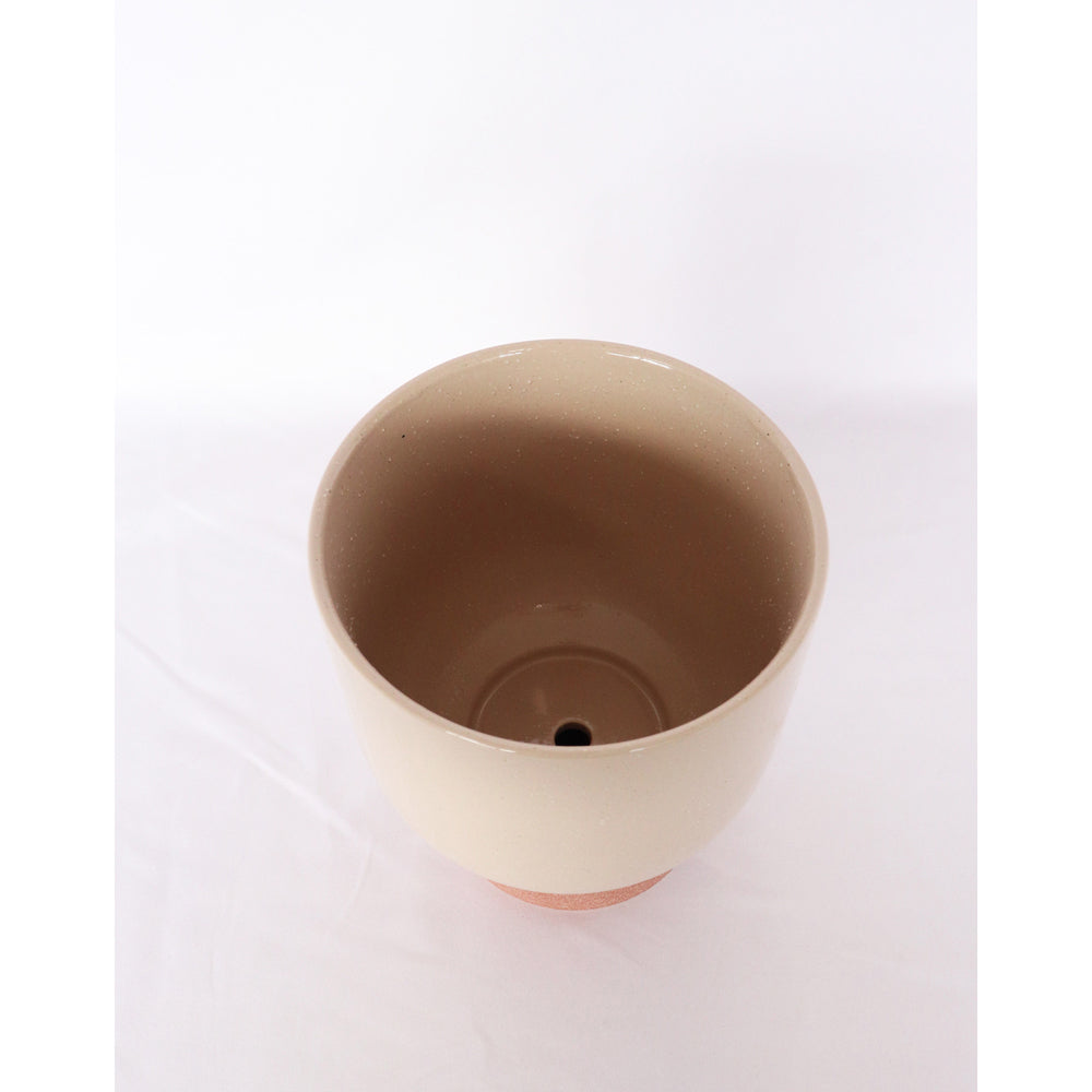 Urban Prim Tall 19cm Ceramic Planter w/ Saucer Plant Pot Medium White/Terra (2 Pack) — image 5