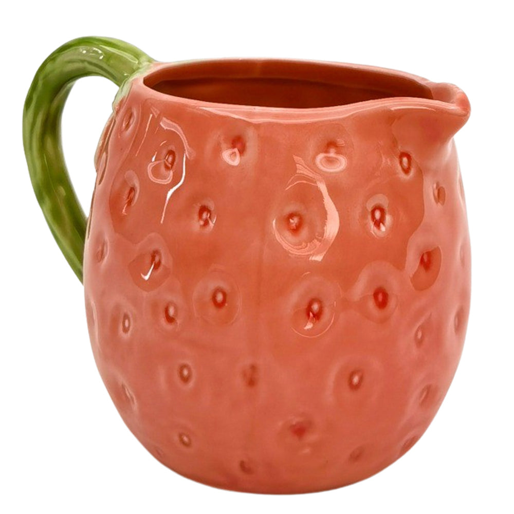 Urban Strawberry Jug Pink 15cm Serveware Decorative Home Kitchen Decor