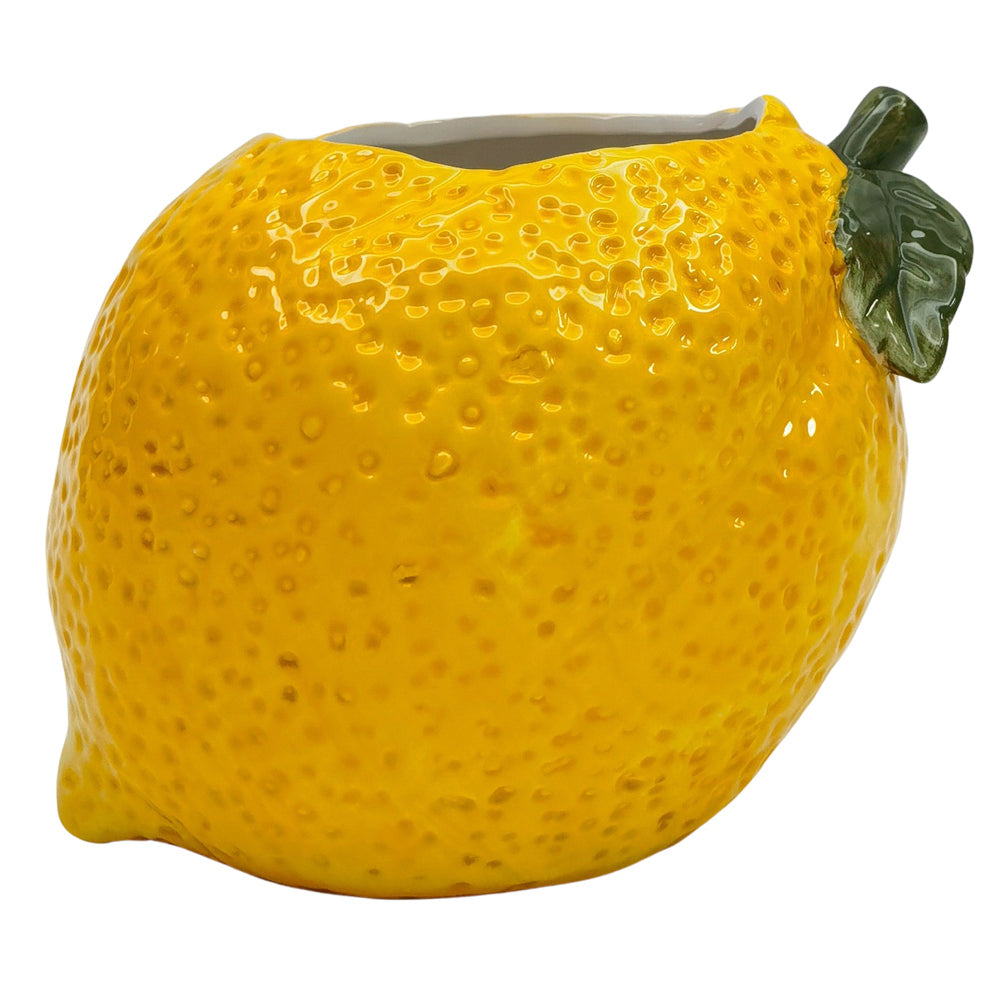 Urban Lemon Planter Pot Yellow 13cm Home Decorative Outdoor Garden Decor (2 Pack) — image 2