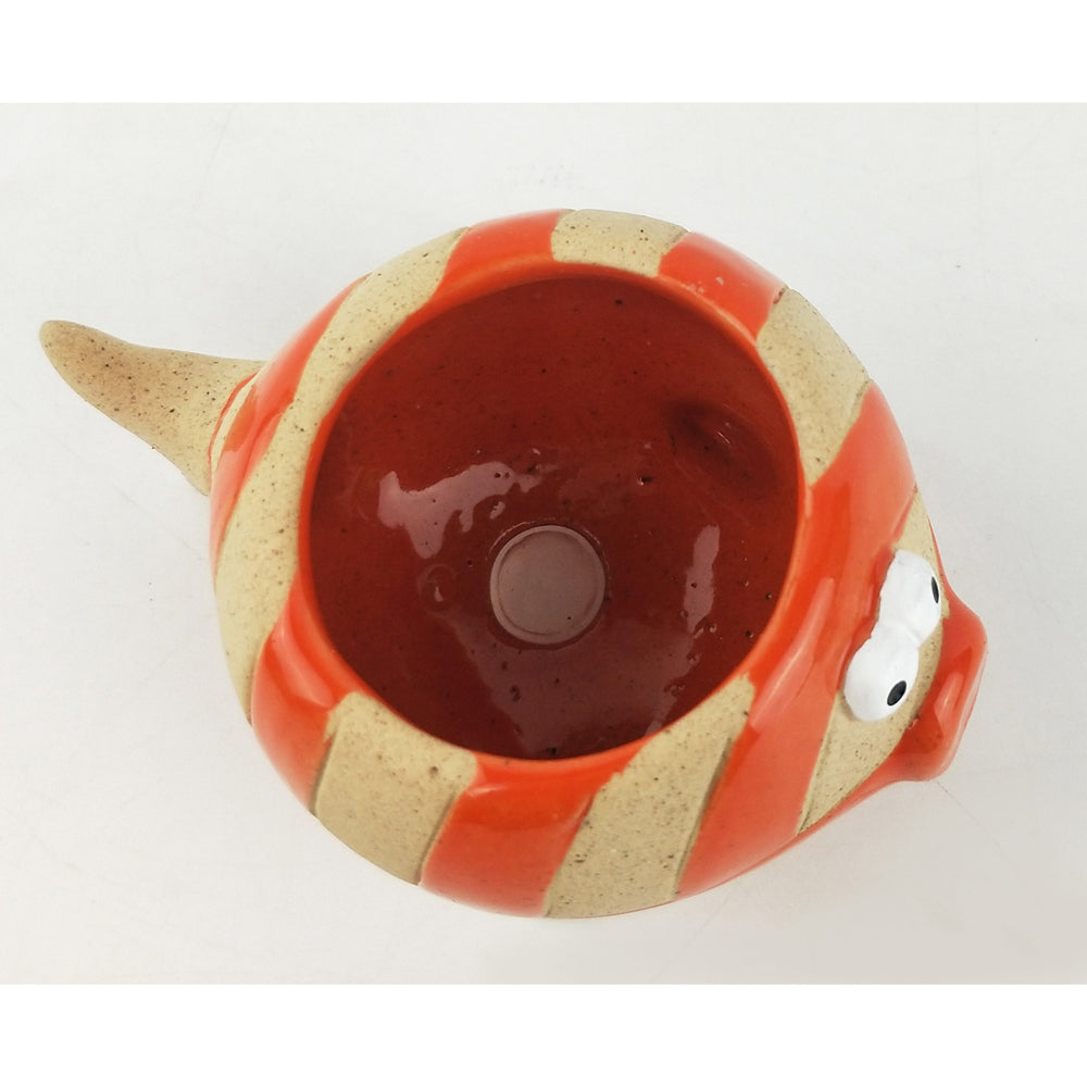 Urban Fish 6cm Ceramic Planter Home/Garden Ornament Display Pot Small Orange — image 5