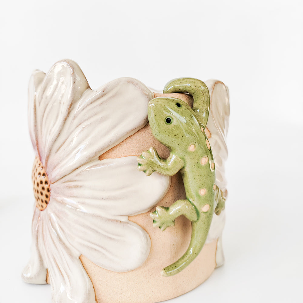 Urban Products Gecko Themed Plant Pot Home Garden Decor Hanger Green 11cm — image 2