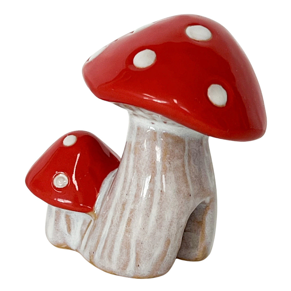 Urban Toadstool Plant Pot Hanger White Red 7cm Home Decorative Garden Decor