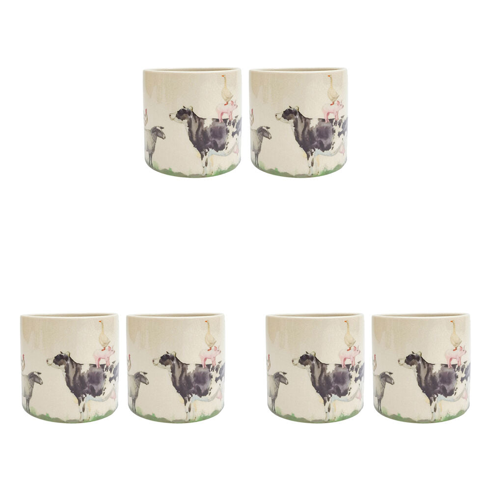 Urban Farm Planter Plant Pot 12cm Home Decorative Outdoor Garden Decor (3 Pack)