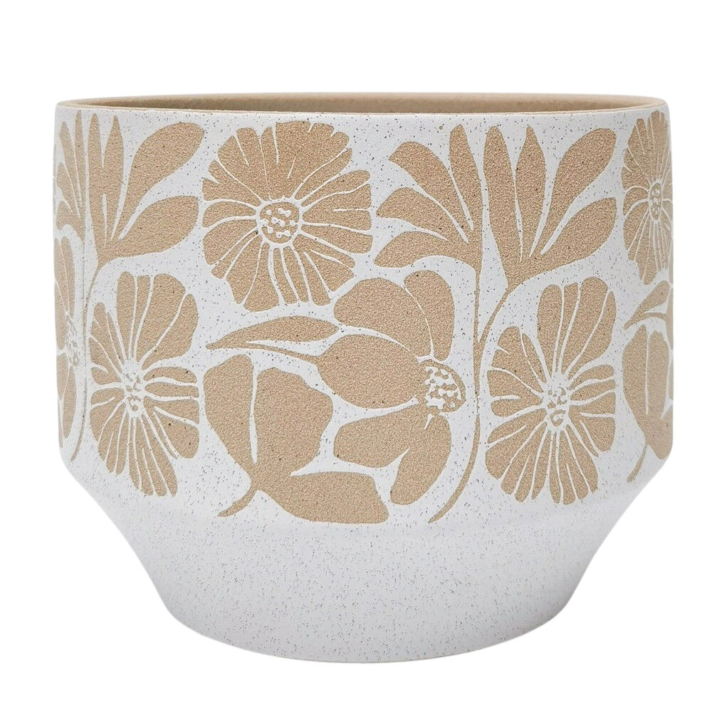 Urban Matisse Stoneware Planter Plant Pot 13x17cm White (2 Pack) — image 2
