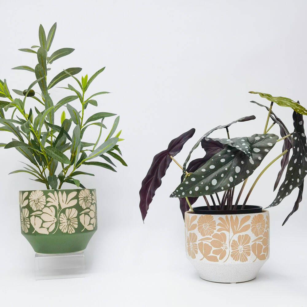 Urban Matisse Stoneware Planter Plant Pot 13x17cm White (2 Pack) — image 5