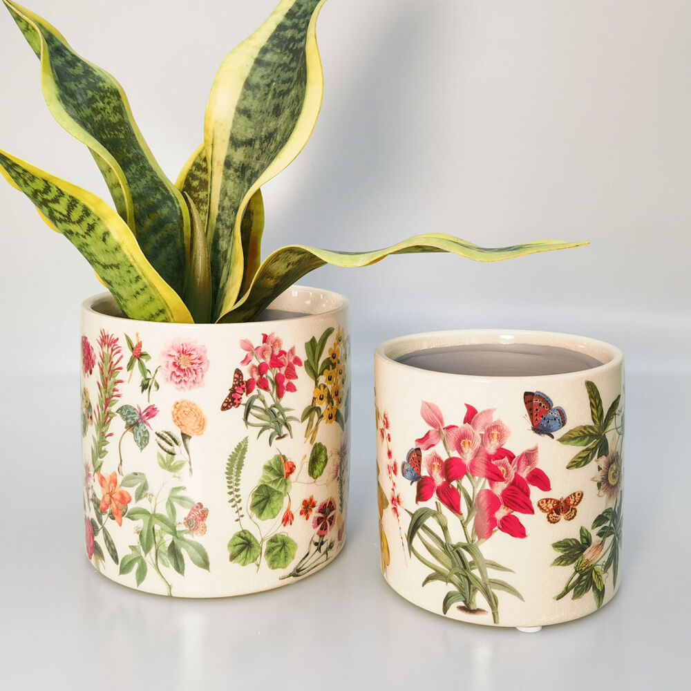 Urban 12x11cm Green Botanicals Stoneware Outdoor Planter Pot — image 2