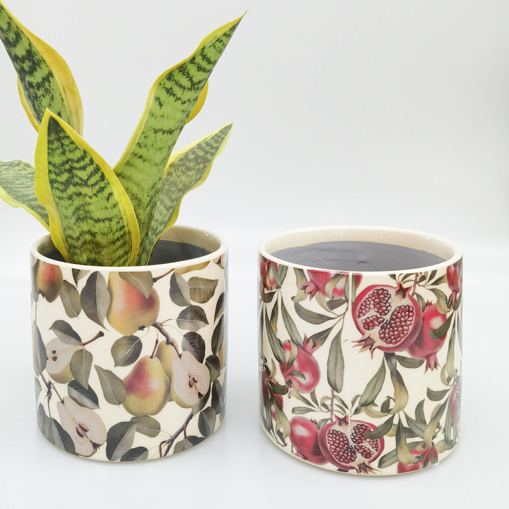 Urban 14x13cm Green Pear Stoneware Outdoor Garden Planter Pot — image 2
