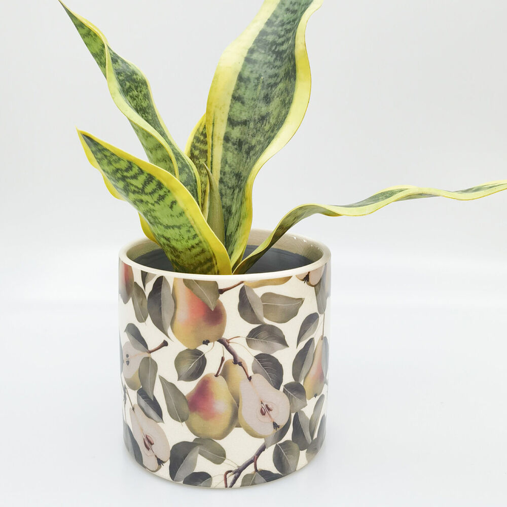 Urban 14x13cm Green Pear Stoneware Outdoor Garden Planter Pot — image 3