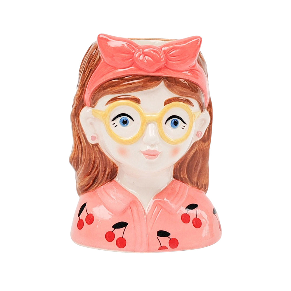 Urban Products Tropicana Girl Themed Decorative Home Decor Vase Pink 10cm
