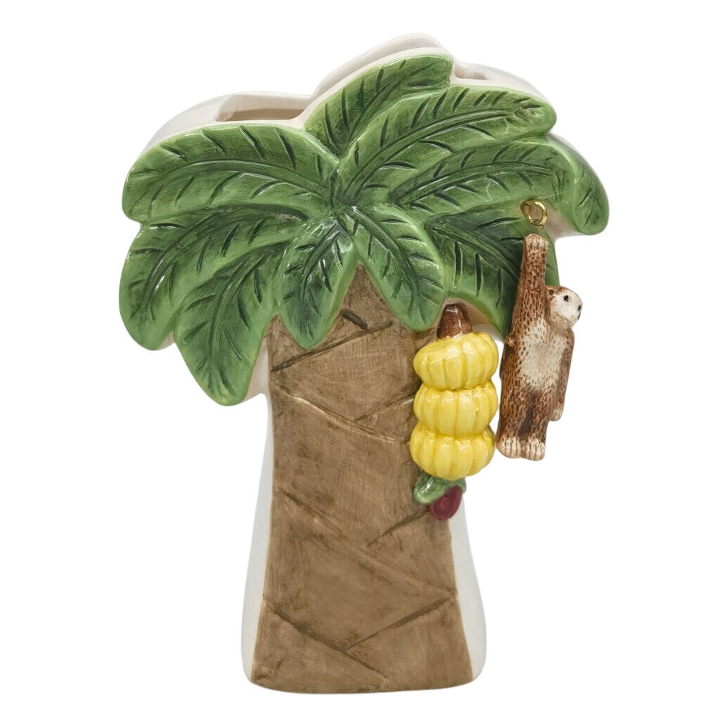 Urban 22x16cm Beige/Green Ceramic Jungle Tree Home Decor Flower Vase