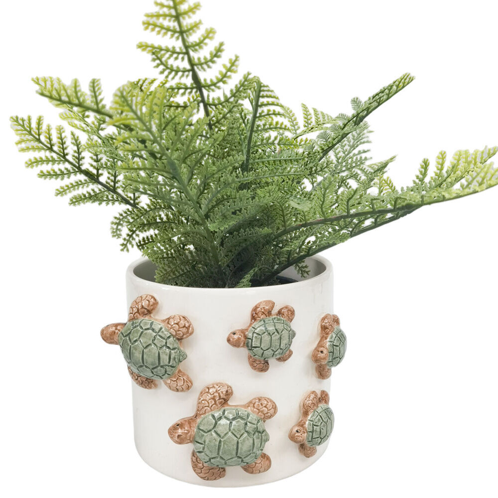 Urban Ceramic Family of Turtle Outdoor Planter Pot 11x15cm Green (2 Pack) — image 4
