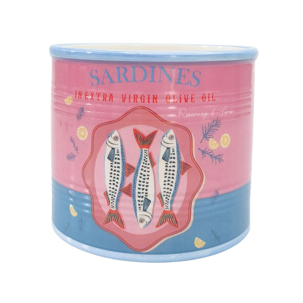 Urban 12x14cm Pink Ceramic Sardines Can Outdoor Garden Planter Pot