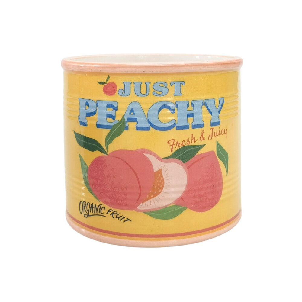 Urban 12x14cm Yellow Ceramic Just Peachy Can Outdoor Planter Pot