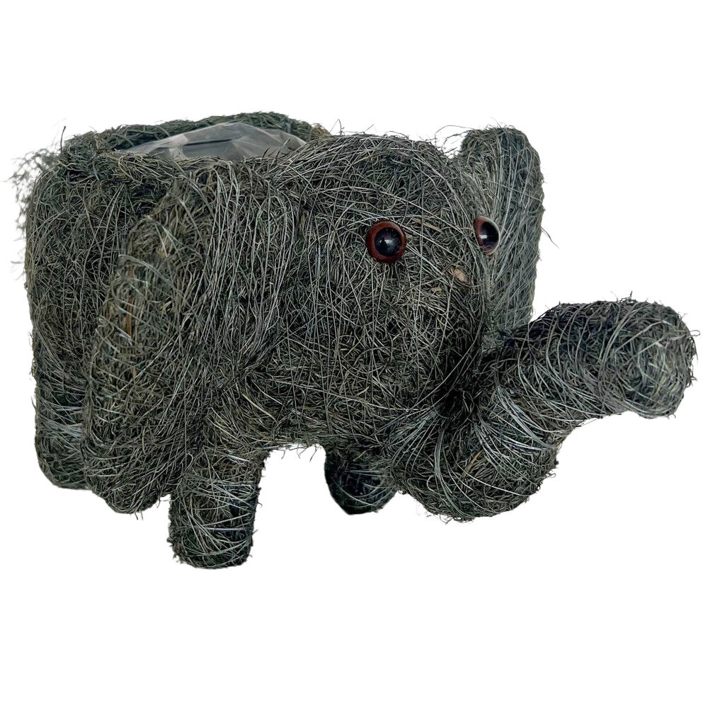 Urban Husk Elephant Coconut Fibre Planter Pot 35x30cm Grey (2 Pack) — image 2