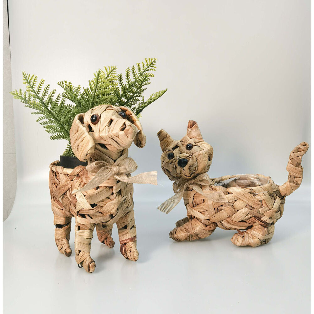 Urban Coconut Fibre Woven Dog Outdoor Planter Pot 29cm Natural (2 Pack) — image 3