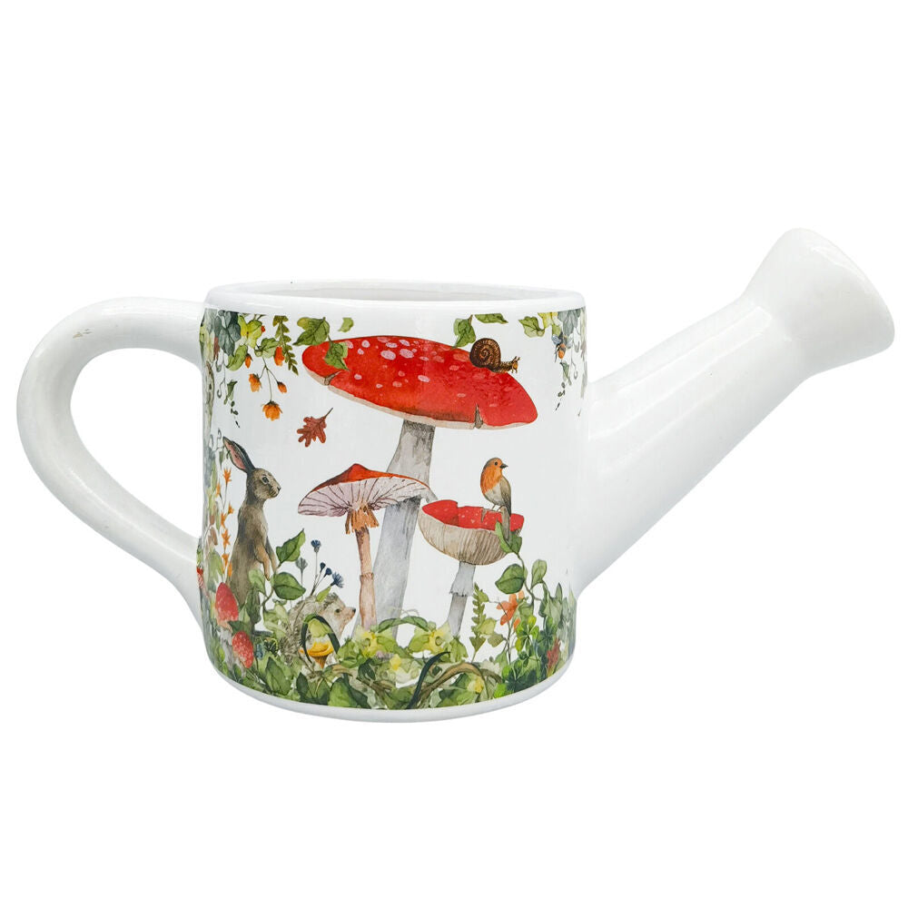Urban Ceramic Enchanted Garden Watering Can Planter Pot 13x25cm Red (2 Pack) — image 2