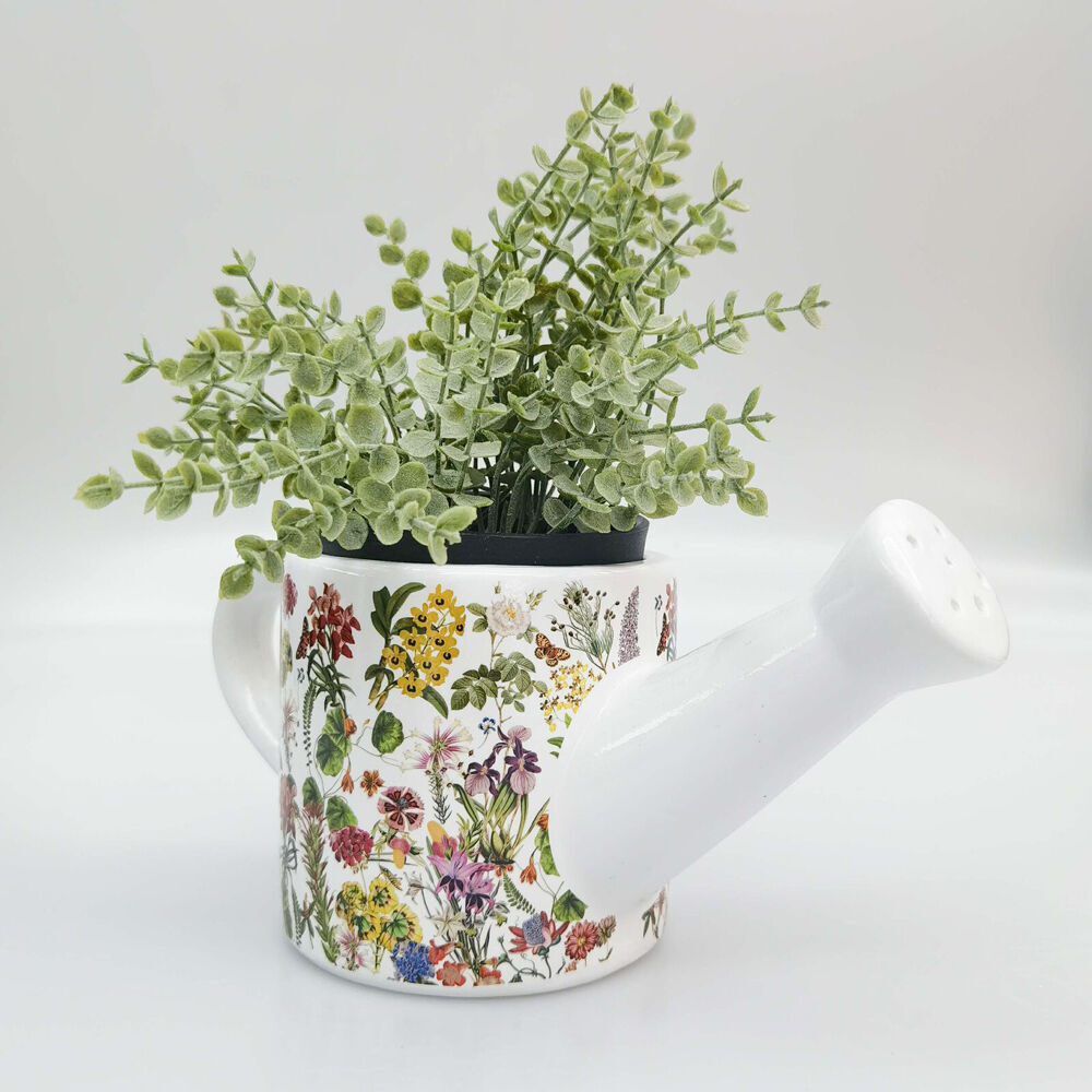 Urban Ceramic Botanicals Watering Can Outdoor Planter Pot 13x25cm Green (2 Pack) — image 3
