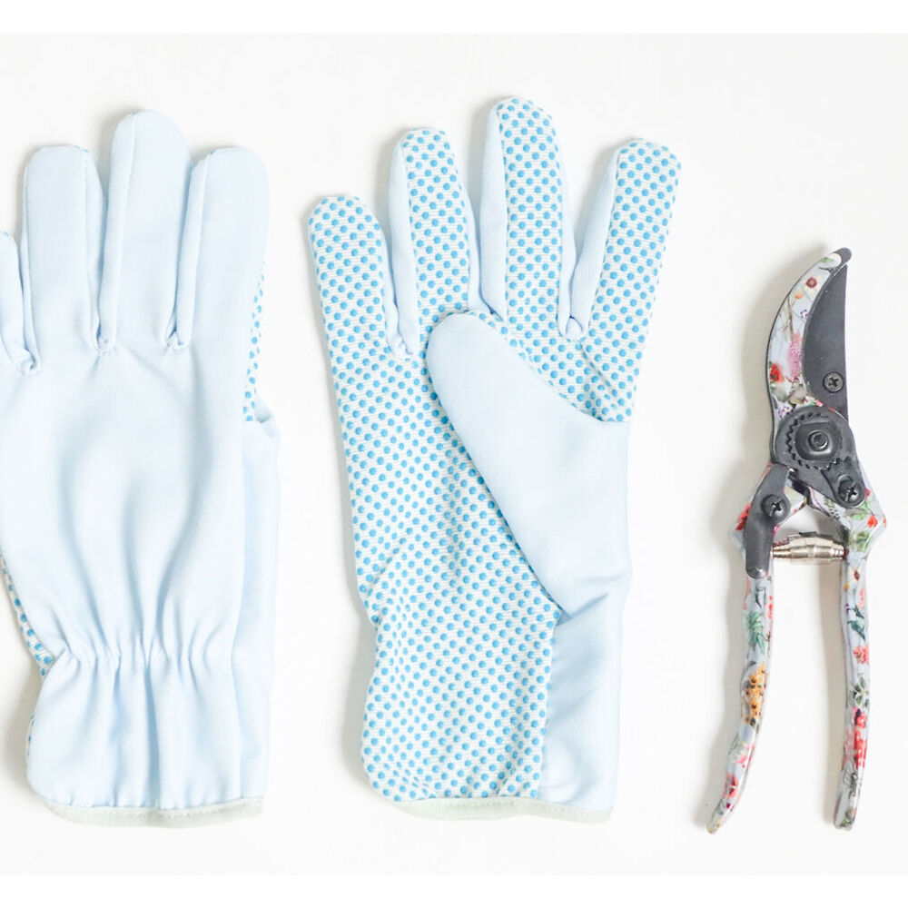 Urban Botanicals Secateurs & Gardening Gloves Set 26cm Blue (3 Pieces) — image 2