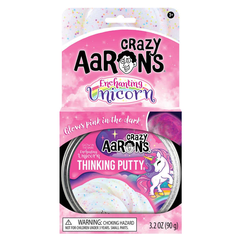 Crazy Aarons Thinking Putty Enchanting Unicorn Glowbrights Kids Toy 10cm 3y+