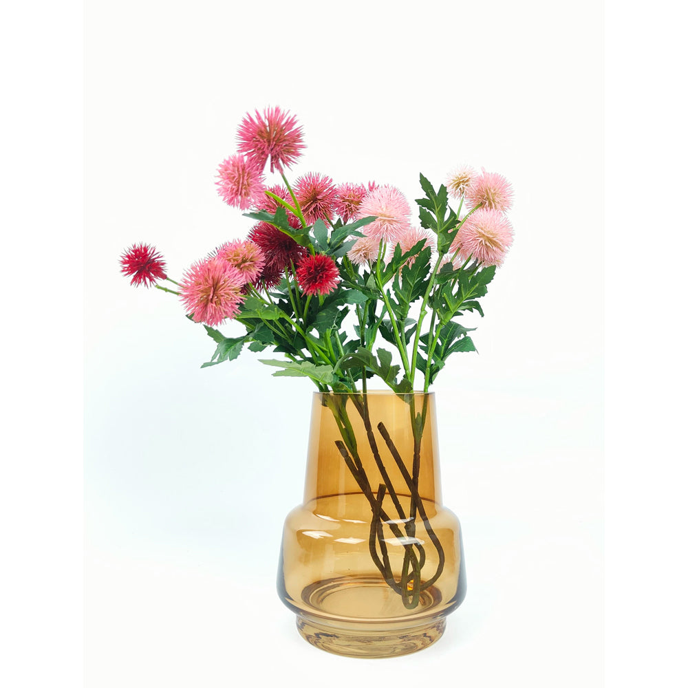 Urban Tommy Abstract Glass Flower Vase Home Decorative Display Rust — image 3