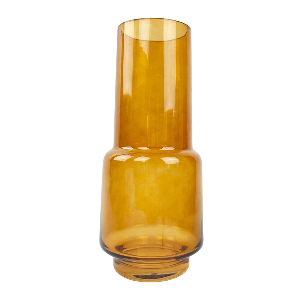Urban Tommy Abstract Glass Flower Vase Home Decorative Display Rust — 28cm Large
