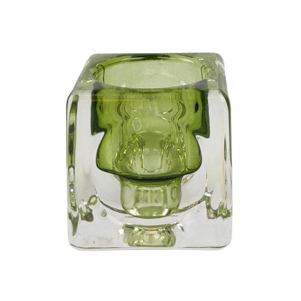 Urban Tommy 5.5cm Glass Tealight/Tapered Candle Holder Storage Home Decor Sage