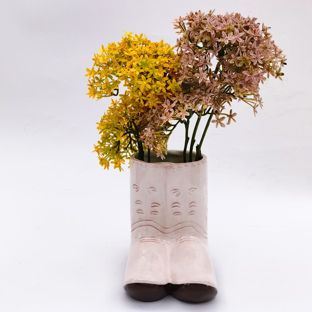 Urban Cowboy Boots Planter Pink 16cm Home Decorative Outdoor Garden Decor (2 Pack) — image 3