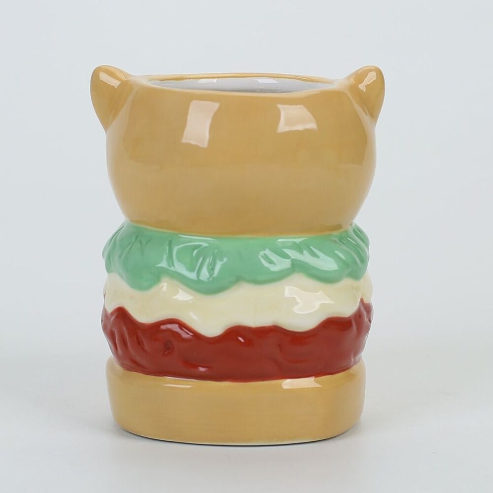 Urban Burger Cat Planter Brown 10cm Home Decorative Outdoor Garden Decor — image 3