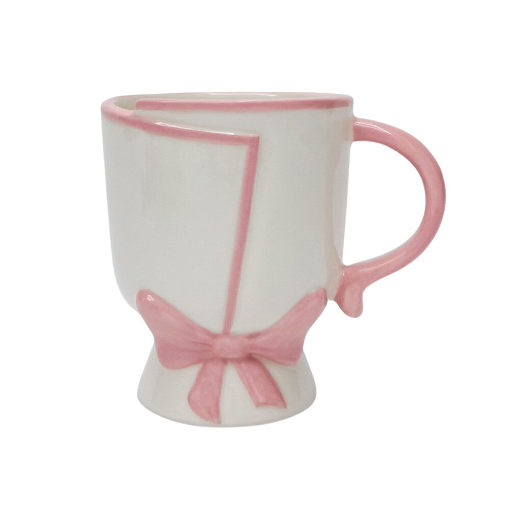 Urban Bow Coffee/Tea Mug Ceramic Water Drinking Cup w/ Handle 12cm Pink (2 Pack) — image 2