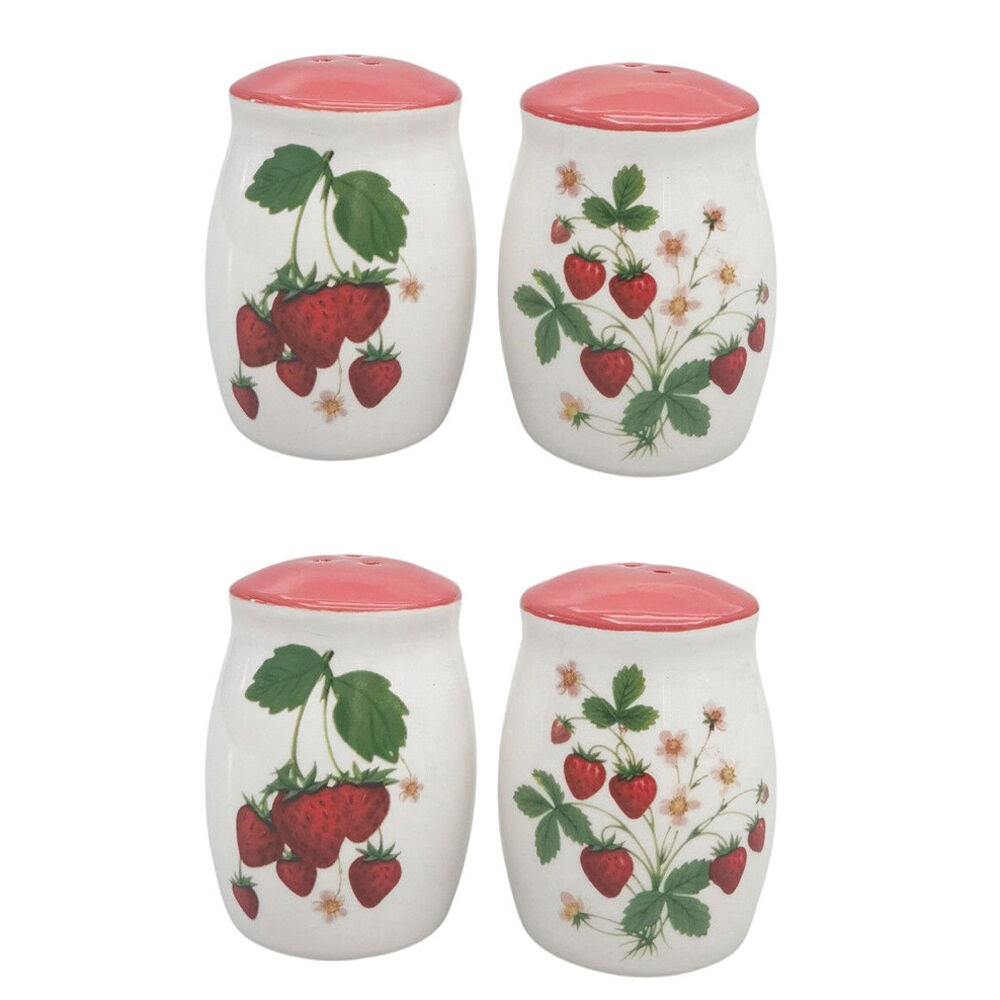 Urban 2pc Urban Ceramic Strawberry Fields Salt & Pepper Shakers 8x6cm Green/Red (2 Pack)