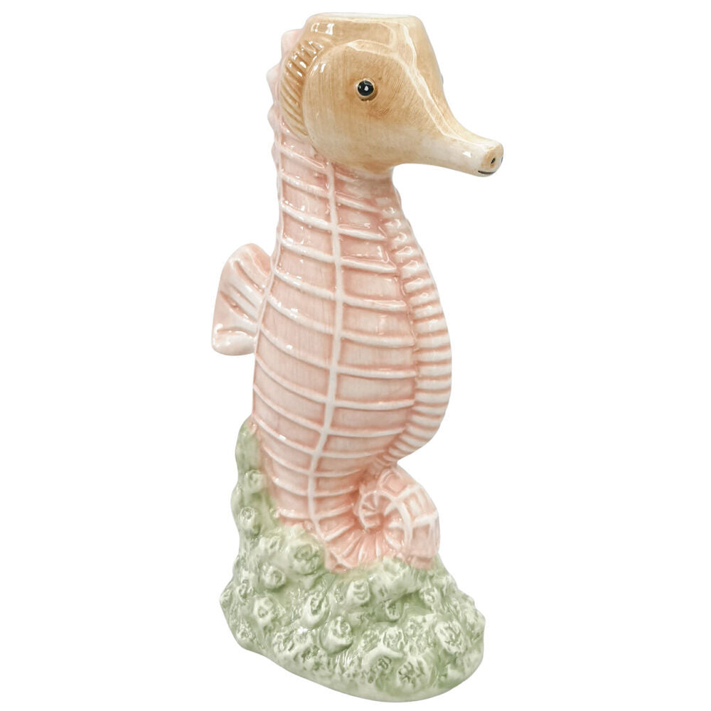 Urban Ceramic Reef Seahorse Home Decor Flower Vase 18x10cm Pink (2 Pack) — image 2